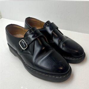 Solovair Black Single Buckle Loafers
